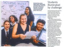 Students Illminated by Challenge