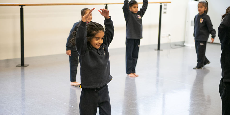 Happy children during fitness