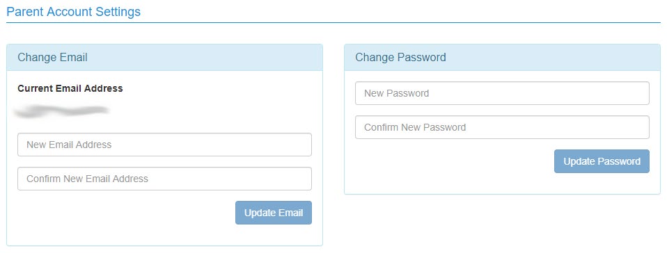 hume parent portal settings